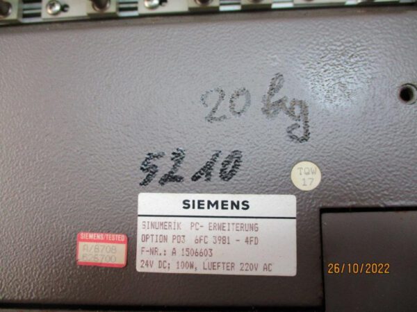 SIEMENS SINUMERIK PC-Erweiterung P03 6 FC 3981-