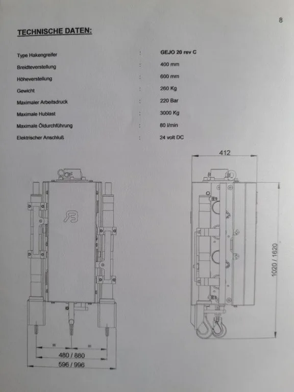 Gejo 20 rev C Hakengreifer BAKKER